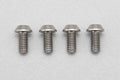 高精度切削 チタン製 ボタンヘッド ソケットスクリュー M3x6mm 4pcs.