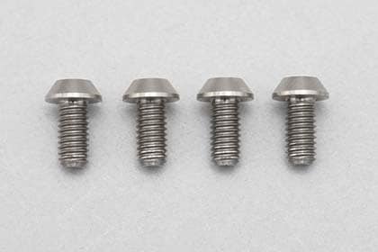 高精度切削 チタン製 ボタンヘッド ソケットスクリュー M3x6mm 4pcs.