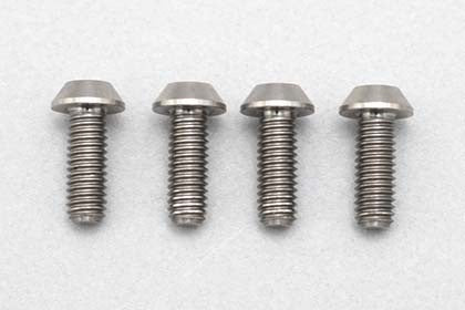 高精度切削 チタン製 ボタンヘッド ソケットスクリュー M3x8mm 4pcs.