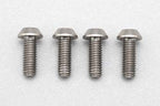 高精度切削 チタン製 ボタンヘッド ソケットスクリュー M3x8mm 4pcs.