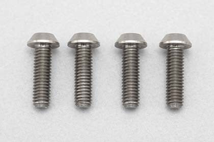 高精度切削 チタン製 ボタンヘッド ソケットスクリュー M3x10mm 4pcs.