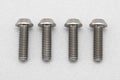 高精度切削 チタン製 ボタンヘッド ソケットスクリュー M3x10mm 4pcs.