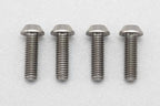 高精度切削 チタン製 ボタンヘッド ソケットスクリュー M3x10mm 4pcs.