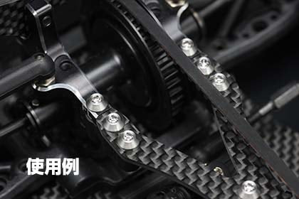高精度切削 チタン製 ボタンヘッド ソケットスクリュー M3x10mm 4pcs.