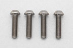 高精度切削 チタン製 ボタンヘッド ソケットスクリュー M3x12mm 4pcs.