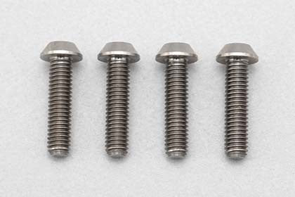 高精度切削 チタン製 ボタンヘッド ソケットスクリュー M3x12mm 4pcs.