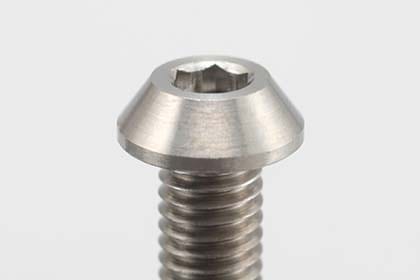 高精度切削 チタン製 ボタンヘッド ソケットスクリュー M3x12mm 4pcs.