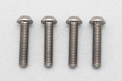 高精度切削 チタン製 ボタンヘッド ソケットスクリュー M3x14mm 4pcs.