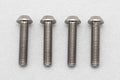 高精度切削 チタン製 ボタンヘッド ソケットスクリュー M3x14mm 4pcs.
