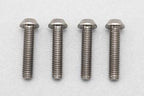 高精度切削 チタン製 ボタンヘッド ソケットスクリュー M3x14mm 4pcs.