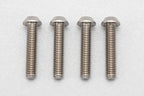 高精度切削 チタン製 ボタンヘッド ソケットスクリュー M3x15mm 4pcs.