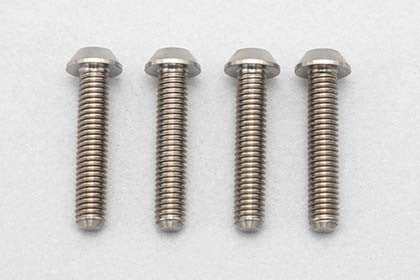 高精度切削 チタン製 ボタンヘッド ソケットスクリュー M3x15mm 4pcs.