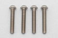 高精度切削 チタン製 ボタンヘッド ソケットスクリュー M3x18mm 4pcs.