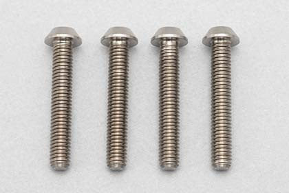 高精度切削 チタン製 ボタンヘッド ソケットスクリュー M3x18mm 4pcs.