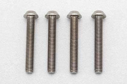 高精度切削 チタン製 ボタンヘッド ソケットスクリュー M3x20mm 4pcs.