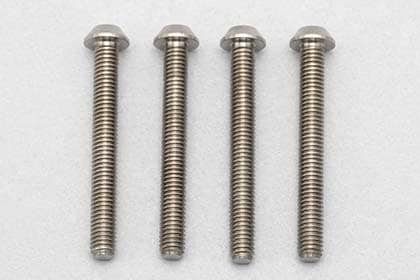 高精度切削 チタン製 ボタンヘッド ソケットスクリュー M3x25mm 4pcs.