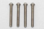 高精度切削 チタン製 ボタンヘッド ソケットスクリュー M3x25mm 4pcs.