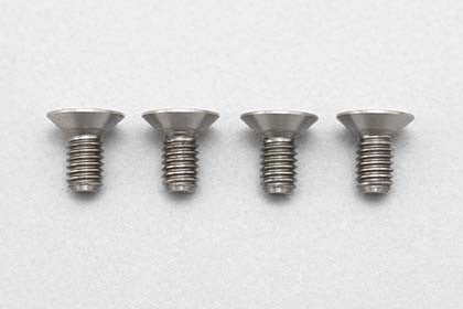 高精度切削 チタン製 フラットヘッド ソケットスクリュー M3x6mm 4pcs.