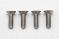 高精度切削 チタン製 フラットヘッド ソケットスクリュー M3x10mm 4pcs.