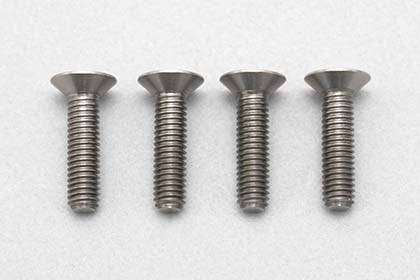 高精度切削 チタン製 フラットヘッド ソケットスクリュー M3x12mm 4pcs.
