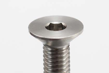 高精度切削 チタン製 フラットヘッド ソケットスクリュー M3x12mm 4pcs.