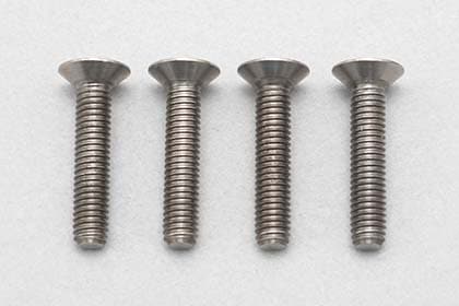 高精度切削 チタン製 フラットヘッド ソケットスクリュー M3x15mm 4pcs.