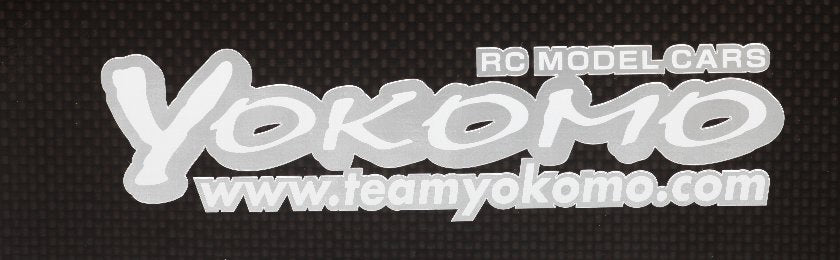 ヨコモ カッティング ロゴ ステッカー (銀縁白文字)｜YOKOMO 公式サイト