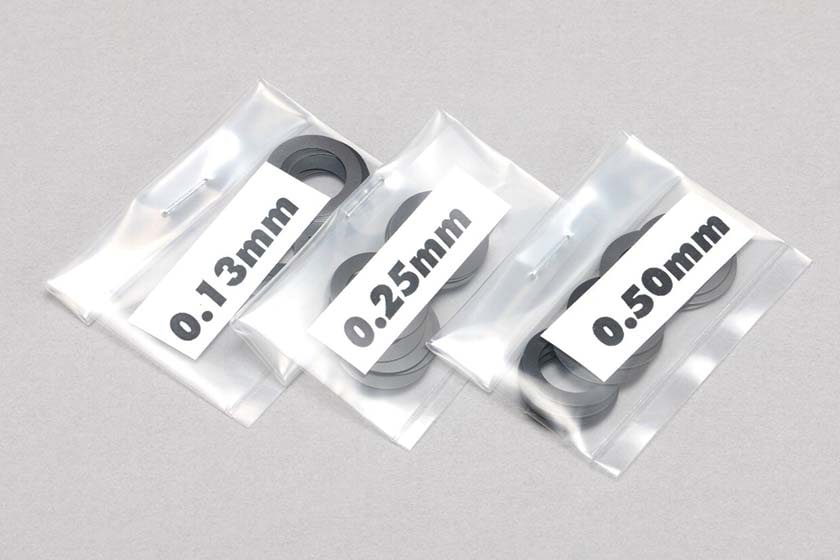 φ10.0 スペーサー 0.13mm/0.25mm/0.50mm 各10枚入