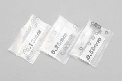 φ2.0 スペーサー 0.13mm/0.25mm/0.50mm 各20枚入