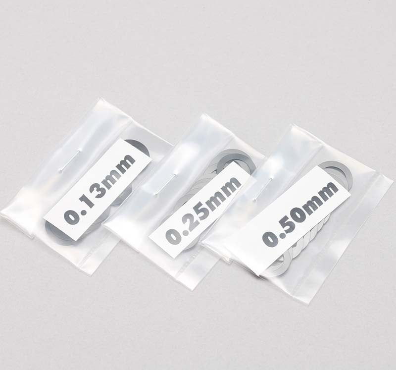 φ8.0 スペーサーシム 0.13mm/0.25mm/0.50mm 各10枚入