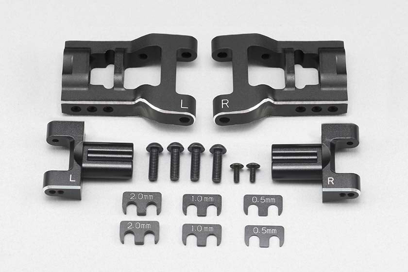 YD-2/YD-4用 可変式 リヤ ショート H アームセット (アルミ製・面取加工済)