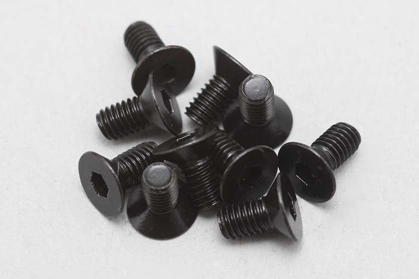 アルミ製 M3x6mm フラットヘッド ソケット スクリュー(4本入)