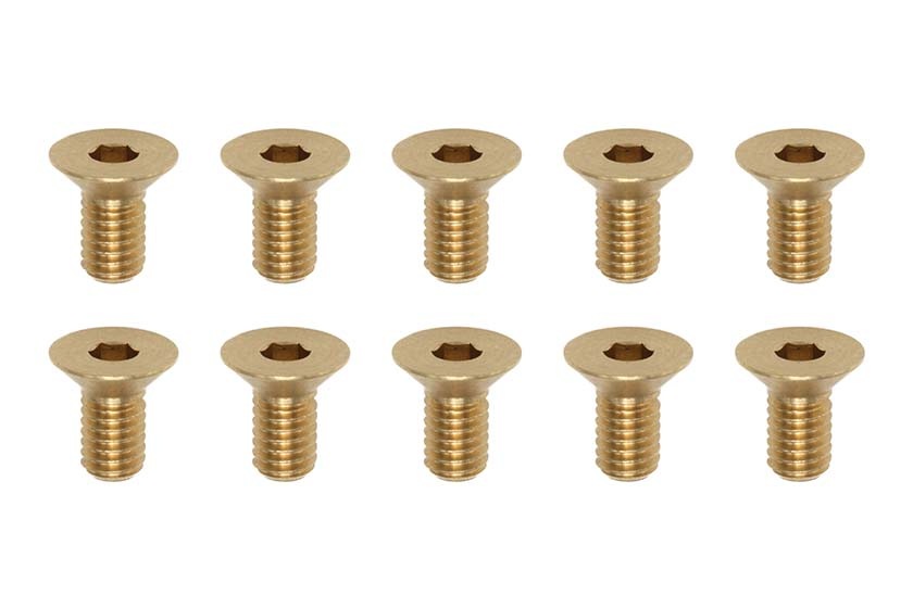 高精度切削 ブラス製 フラットヘッドスクリュー M3×6mm