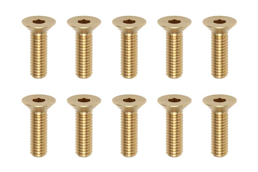 高精度切削 ブラス製 フラットヘッドスクリュー M3×10mm