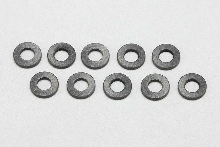 サスアーム用 テフロン スペーサー Φ3×Φ6×1.0mm(10個入)