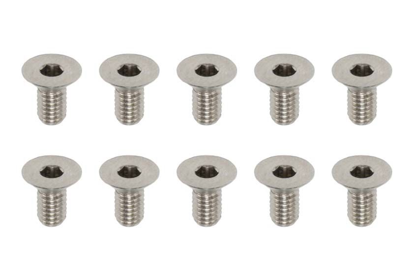 高精度切削チタン製 フラットヘッド ソケットスクリュー M3×6mm(10本入)