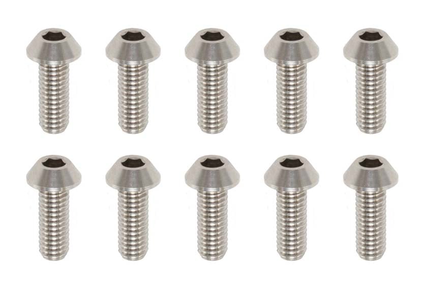 高精度切削チタン製 ボタンヘッド ソケットスクリュー (M3×8mm 10本入)