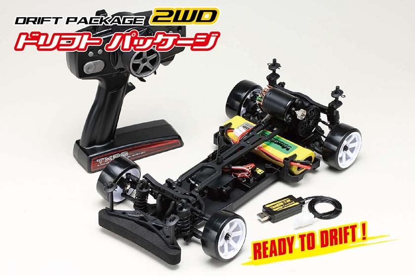 ドリラジフルセット D-rlkeエボル限定ホワイトシャーシ 4PLSプロポ ドリフトパッケージ RTR ボディレス ジャイロ付き 完成シャーシセット