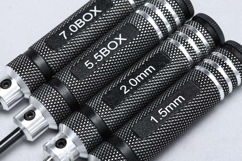 ヨコモレーシングツール ヘックス/ナット ドライバーセット(1.5/2.0/5.5/7.0mm) (ブラック)