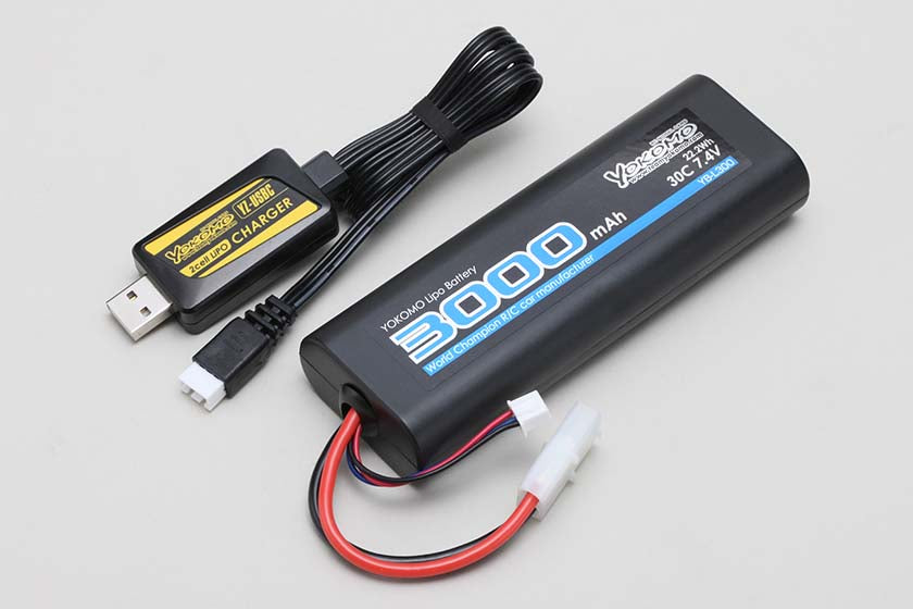 USB充電器&ストレートパックLi-po3000mAhセット｜YOKOMO 公式サイト