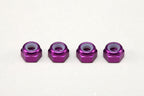 アルミ製 3mm ナイロンロックナット パープル (4個入)